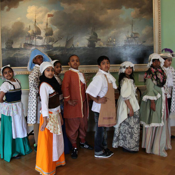 Kids dressed up at the Foundling Museum, King's Cross