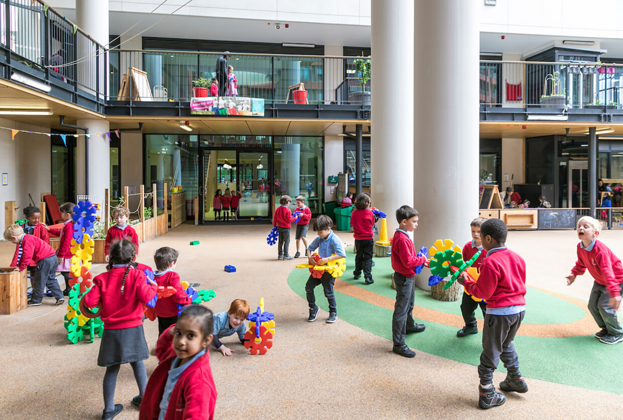 Children playing at King's Cross Academy Primary School