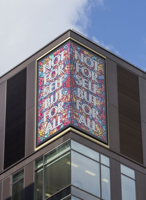 Mark Titchner’s 'NOT FOR SELF BUT FOR ALL' installation