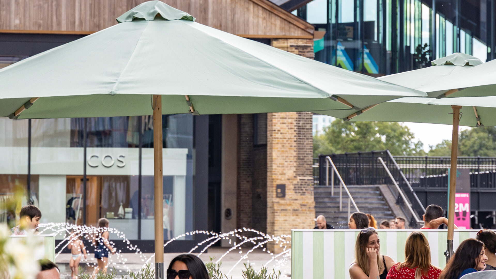 Lina Stores Piazza restaurant terrace, Lewis Cubitt Square, King's Cross