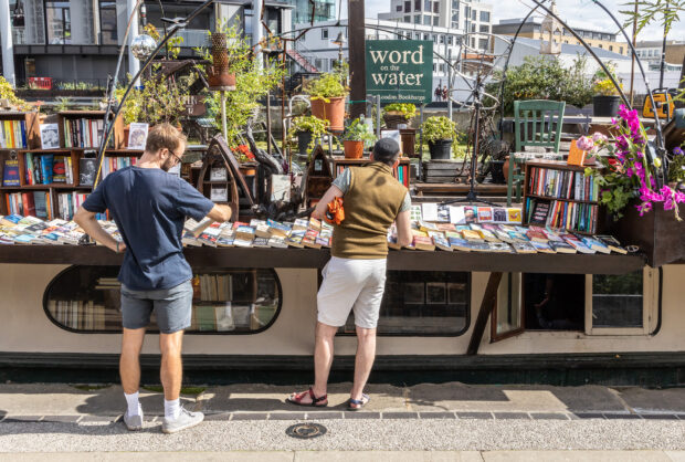 'Word on the Water, canal boat book store Regent's Canal at King's Cross