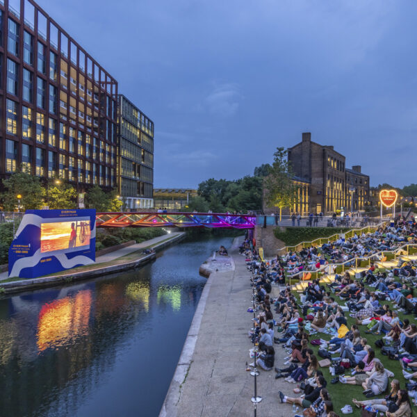 Everyman Screen on the Canal, Granary Square steps, King's Cross
